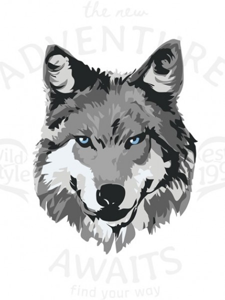 ADVENTURE WOLF - DTF TRANSFER BASKI ÜRÜNÜ
