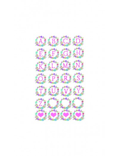 ÇİÇEKLİ HARF SET 1 METRE