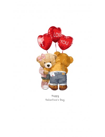 HAPPY VALENTINE TEDDY 27 CM