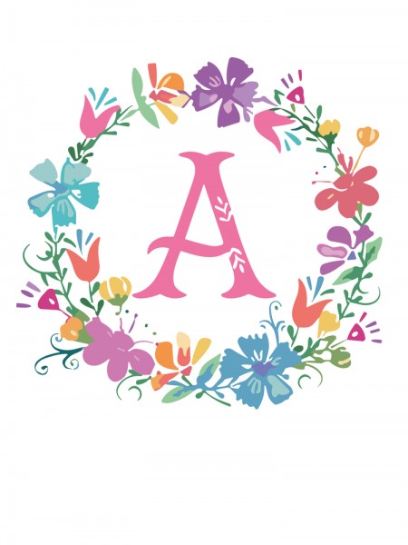 ÇİÇEKLİ A HARF 22 CM